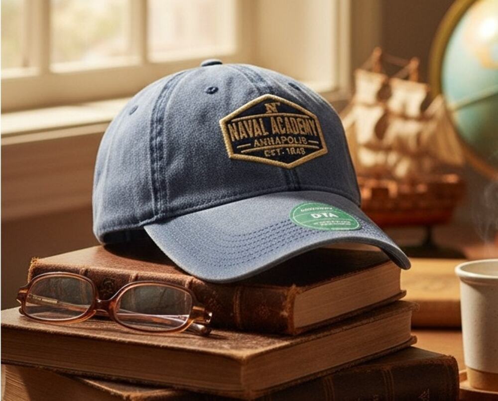 US Naval Academy Annapolis Hat Adjustable Blue DTA Snapback Cap USNA Midshipmen